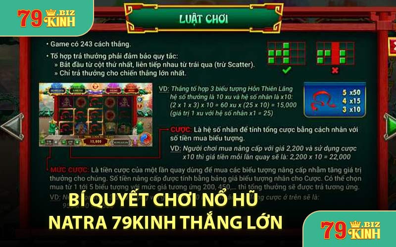 Bí Quyết Chơi Nổ Hũ Natra 79KINH Thắng Lớn