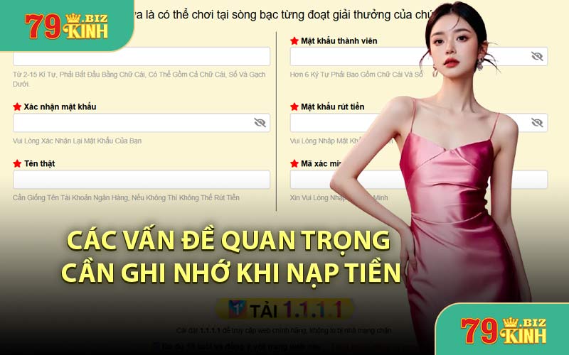 Các Vấn Đề Quan Trọng Cần Ghi Nhớ Khi Nạp Tiền